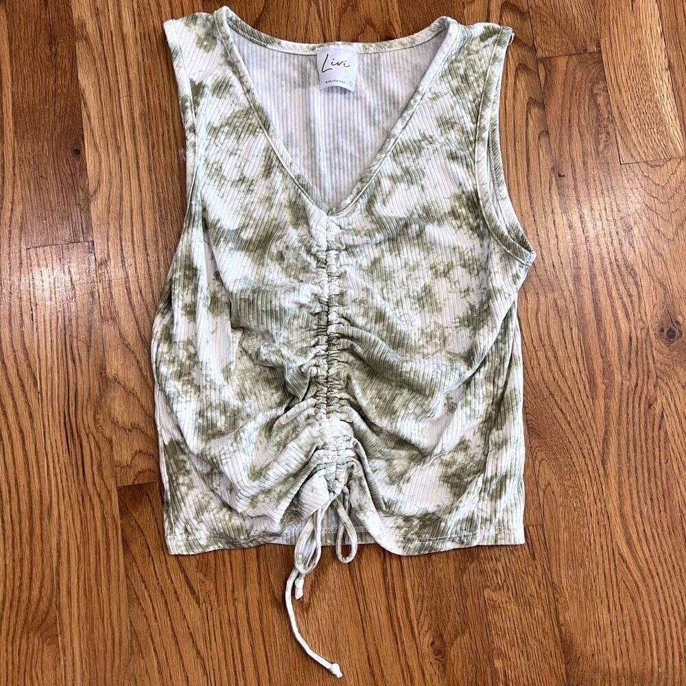 Livi by Olivia Rae Green Tie Dye Tank Small